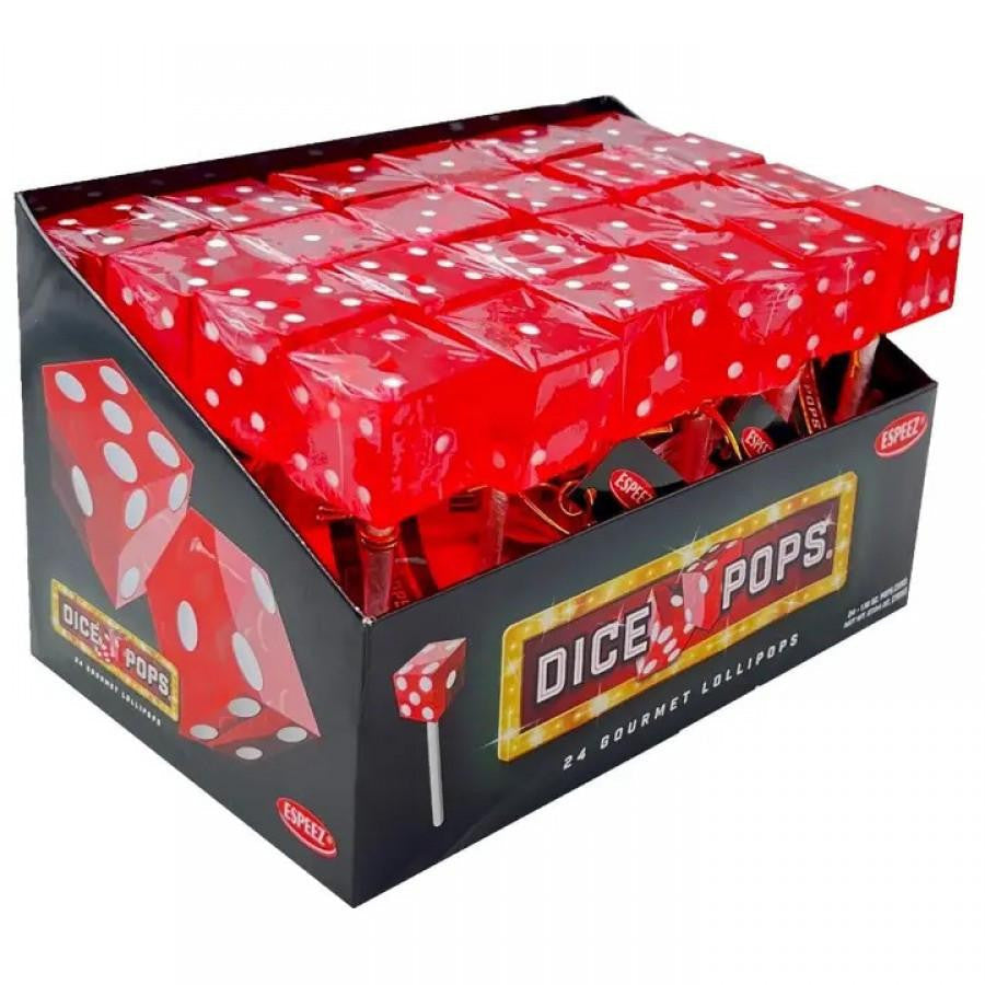 Cow Crack Dice Pop Lollipop Red